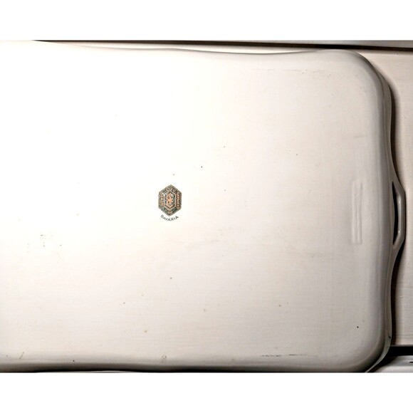 Cico Bavaria German Porcelain Serving Tray with Pink Roses circa 1940s - Picture 3 of 12